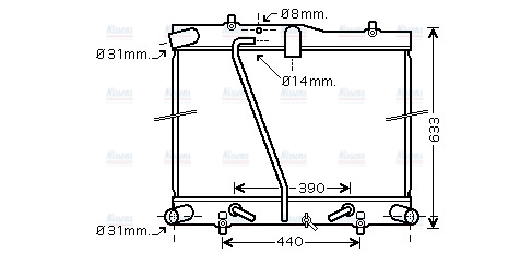 AVA Coolant Radiator TO2434