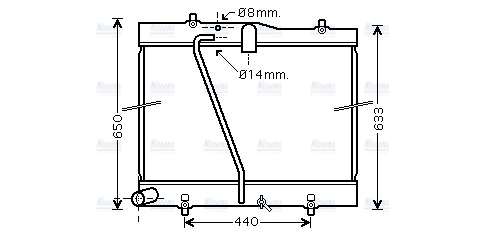 AVA Coolant Radiator TO2597