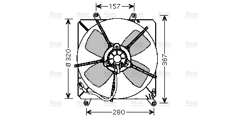 AVA Radiator Fan TO7509