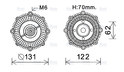 AVA Fan clutch TOC592