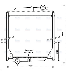 AVA Coolant Radiator VL2057