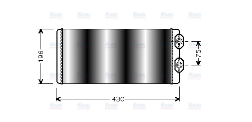 AVA Cabin Heater Core VLA6034