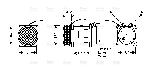 AVA Aircon Compressor VLAK038