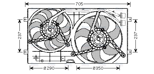 AVA Radiator Cooling Fan VN7503