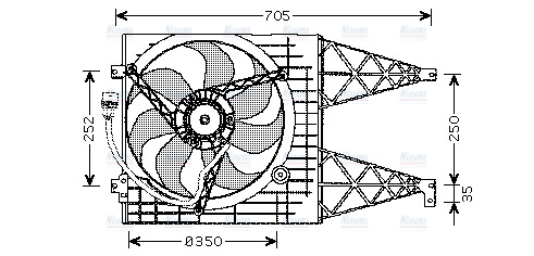AVA Radiator Cooling Fan VN7507