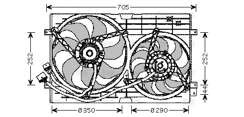 AVA Radiator Cooling Fan VN7508