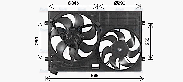 AVA Radiator Cooling Fan VN7543
