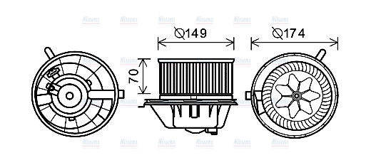 AVA Cabin Fan Blower Motor VN8342
