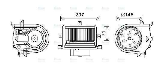 AVA Cabin Fan Blower Motor VN8350