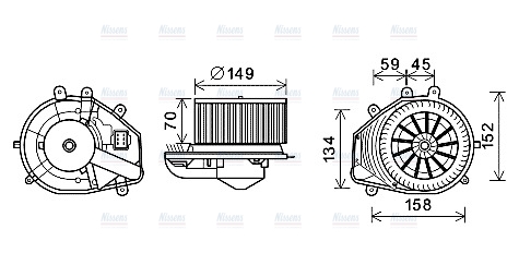 AVA Cabin Fan Blower Motor VN8353