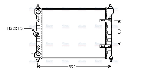 AVA Coolant Radiator VNA2095