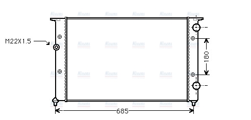 AVA Coolant Radiator VNA2102