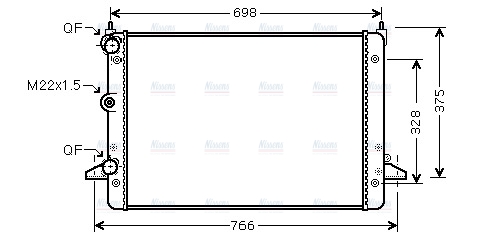 AVA Coolant Radiator VNA2184