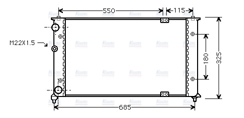 AVA Coolant Radiator VNA2192