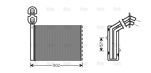 AVA Cabin Heater Core VNA6201