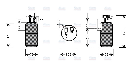 AVA Aircon Receiver Dryer Filter VND017