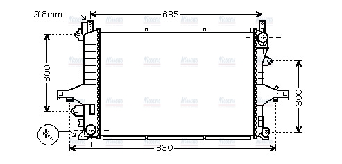 AVA Coolant Radiator VOA2116
