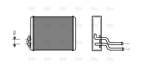 AVA Cabin Heater Core VOA6084