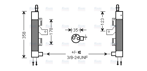 AVA Aircon Receiver Dryer Filter VOD153