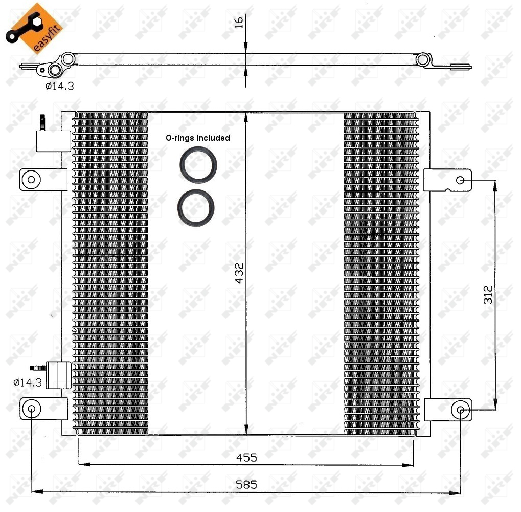 NRF CONDENSOR DAF CF 65 01 – 35364 – ARKS4Cooling.com