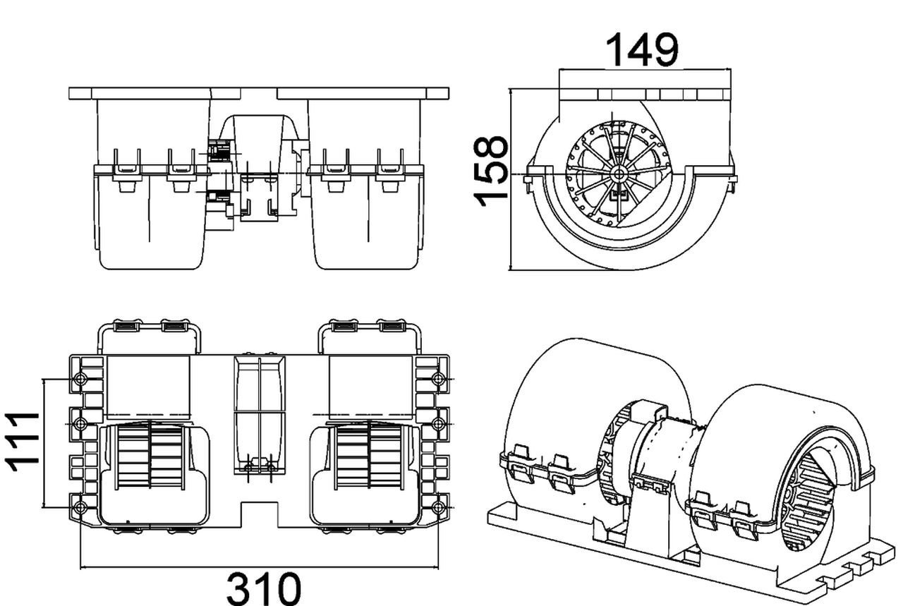 MAHLE Truck/Bus Interior blower AB145000P