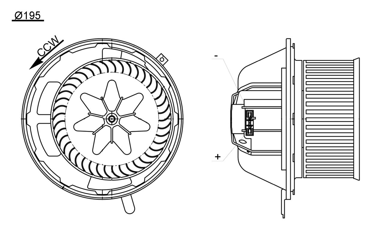 MAHLE PC Interior blower AB194000S