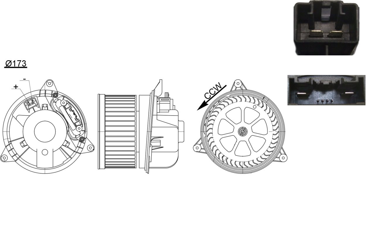MAHLE PC Interior blower AB195000S