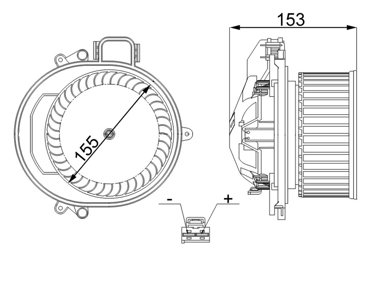 MAHLE PC Interior blower AB257000S
