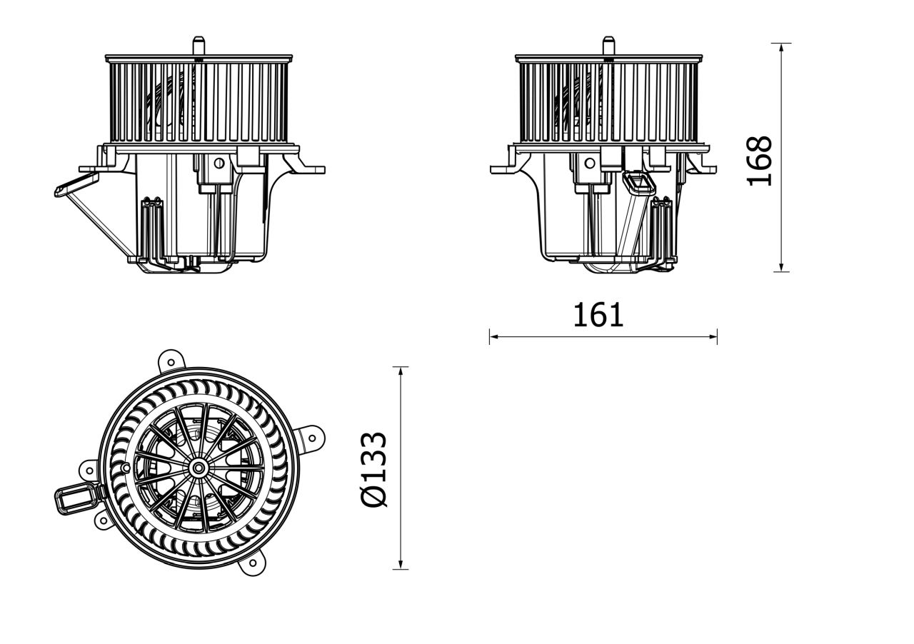 MAHLE Premium Line Interior Blower Fan AB282000P