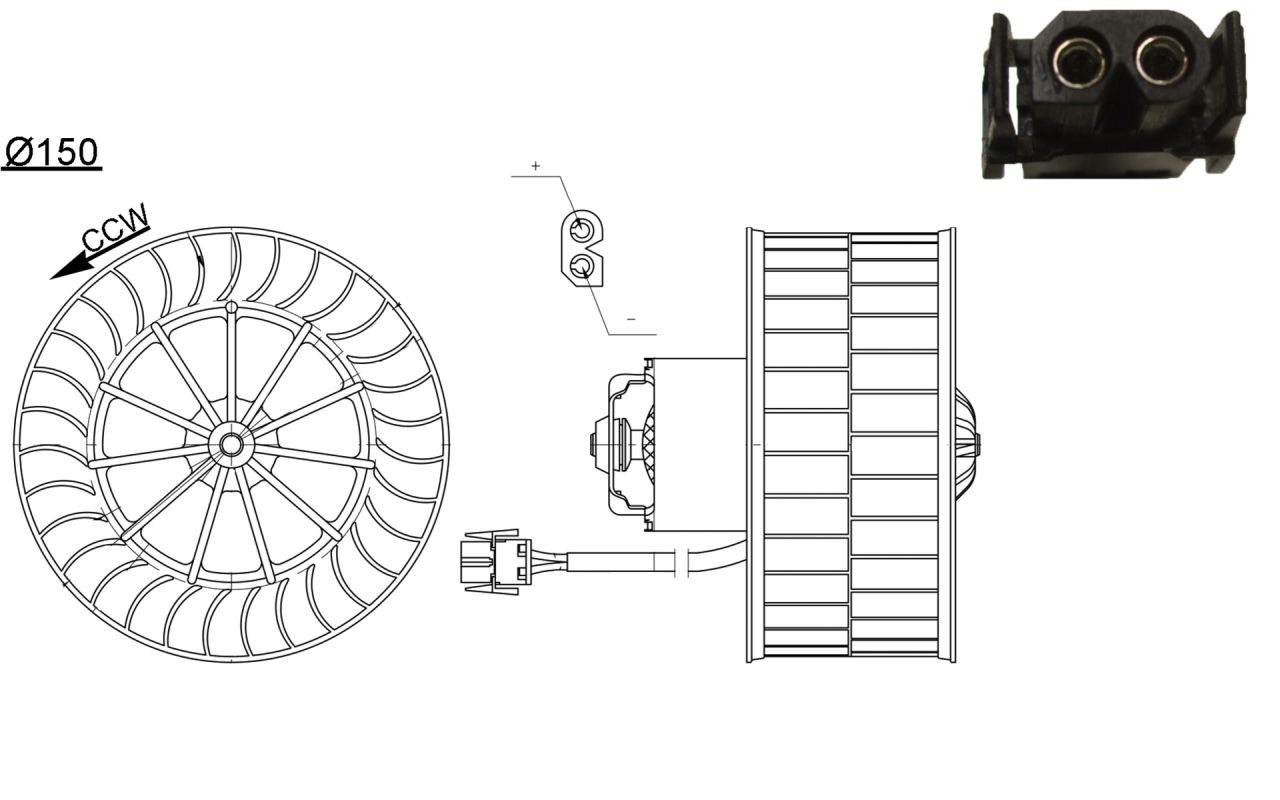 MAHLE PC Interior blower AB44000S