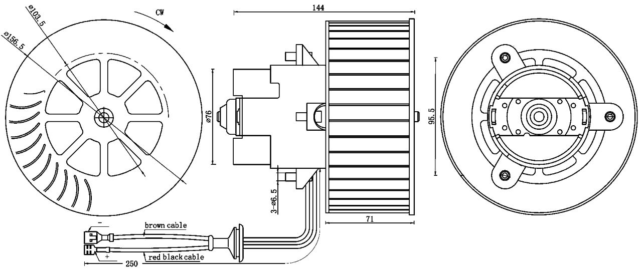 MAHLE PC Interior blower AB6000S