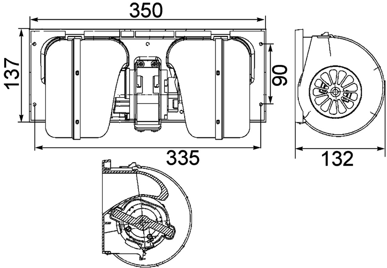 MAHLE Truck/Bus Interior blower AB85000P