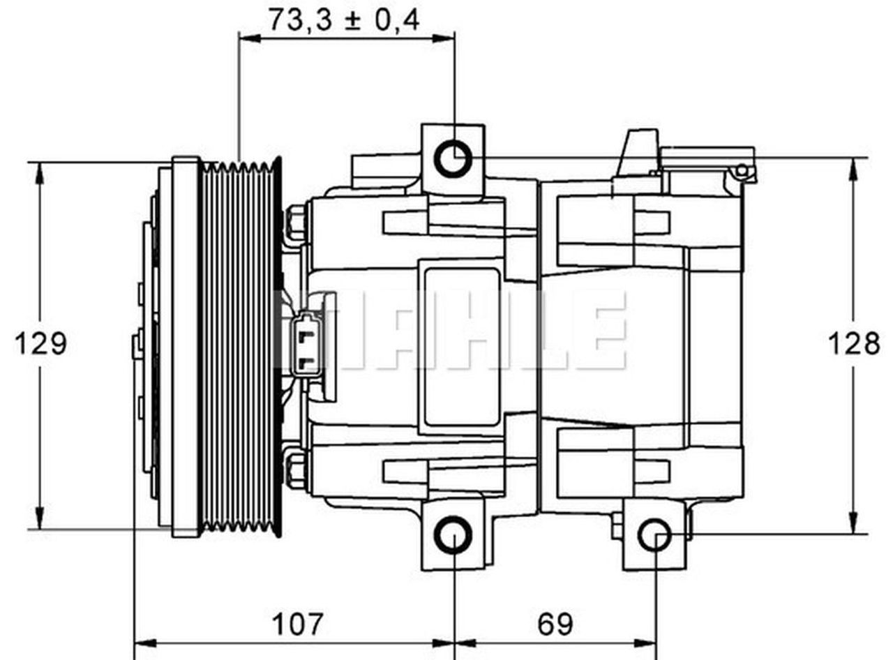 MAHLE LCV Aircon compressor ACP855000P