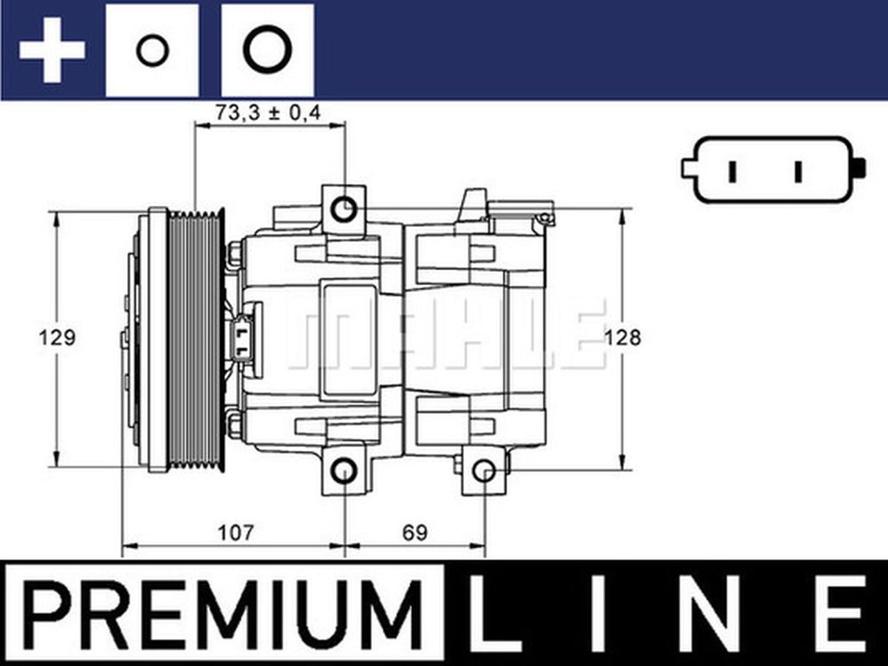 MAHLE LCV Aircon compressor ACP855000P