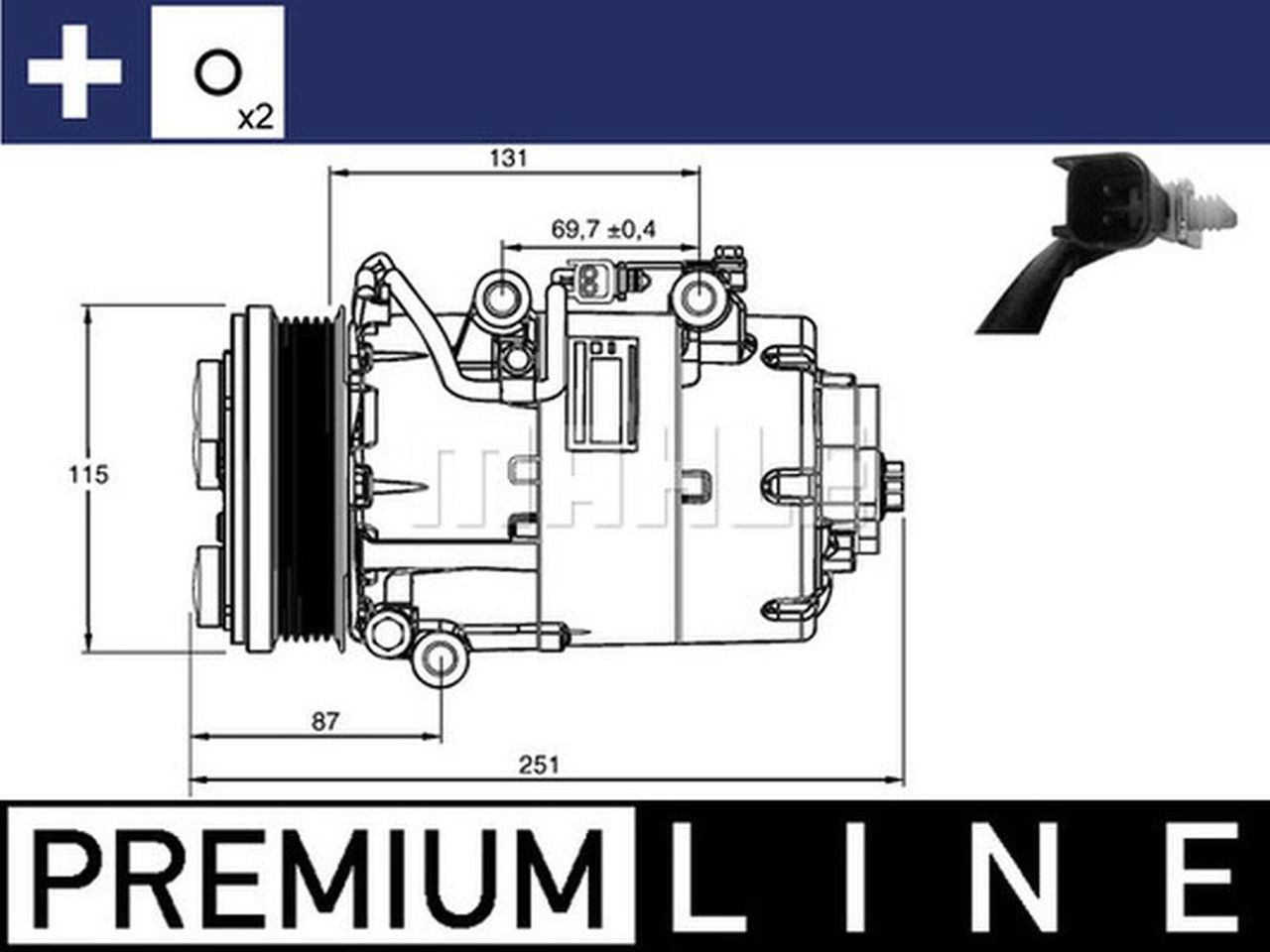MAHLE PC Aircon compressor ACP868000P
