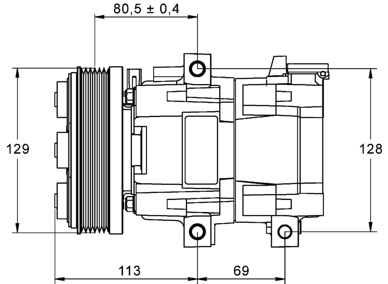 MAHLE LCV Aircon compressor ACP88000P