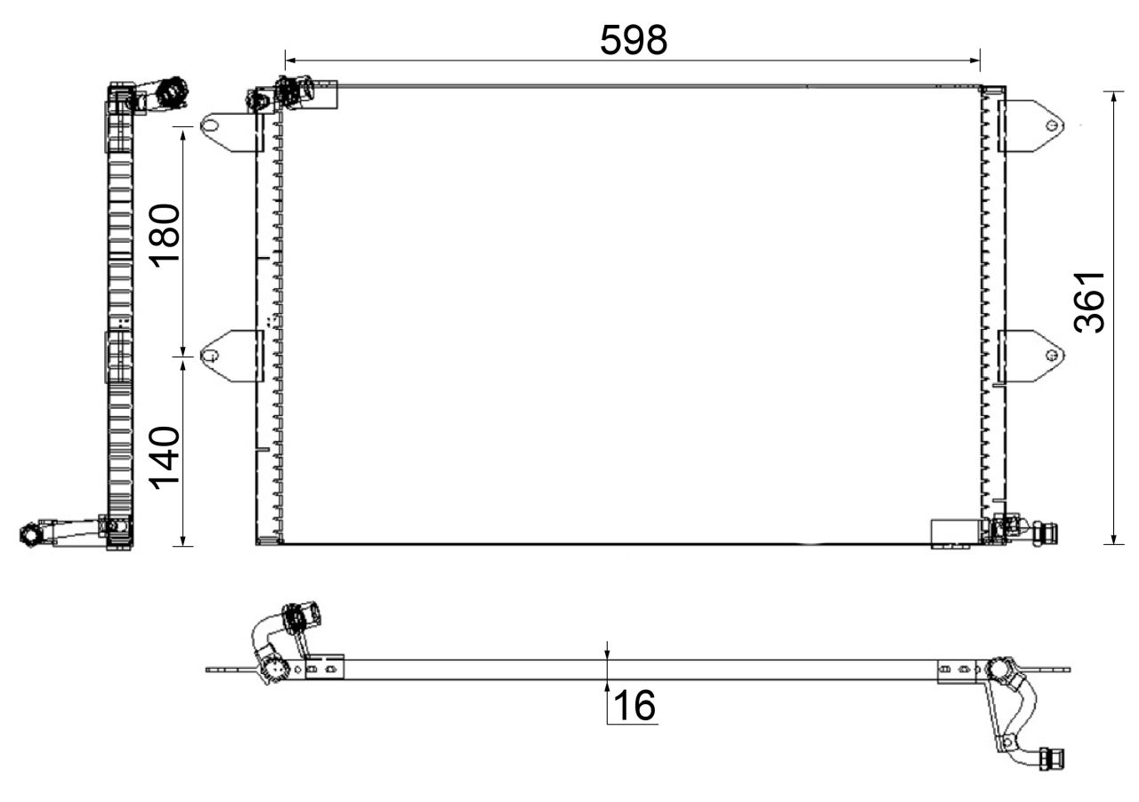 MAHLE PC Aircon condenser AC171001S