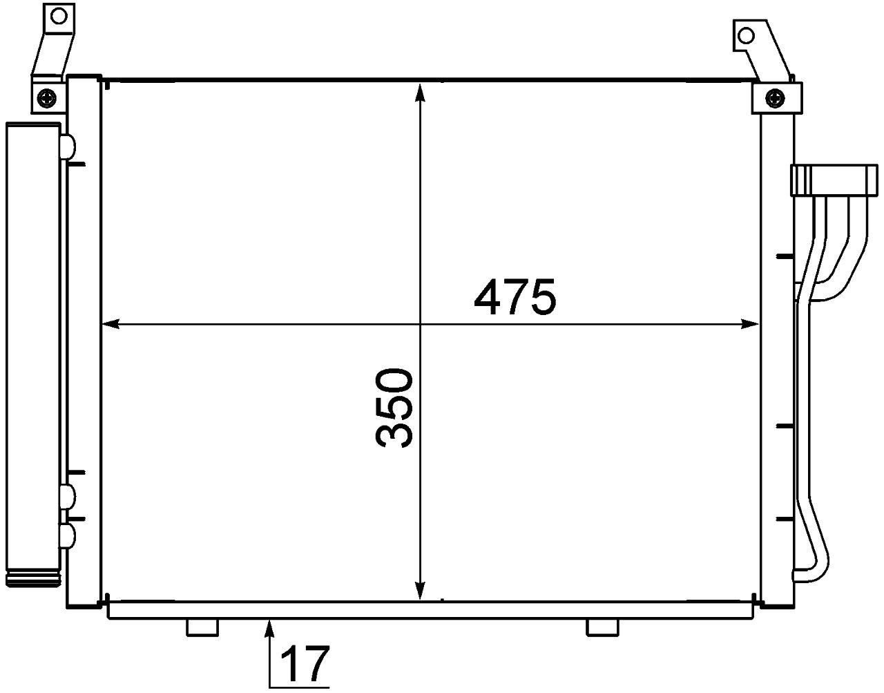 MAHLE PC Aircon condenser AC17000S