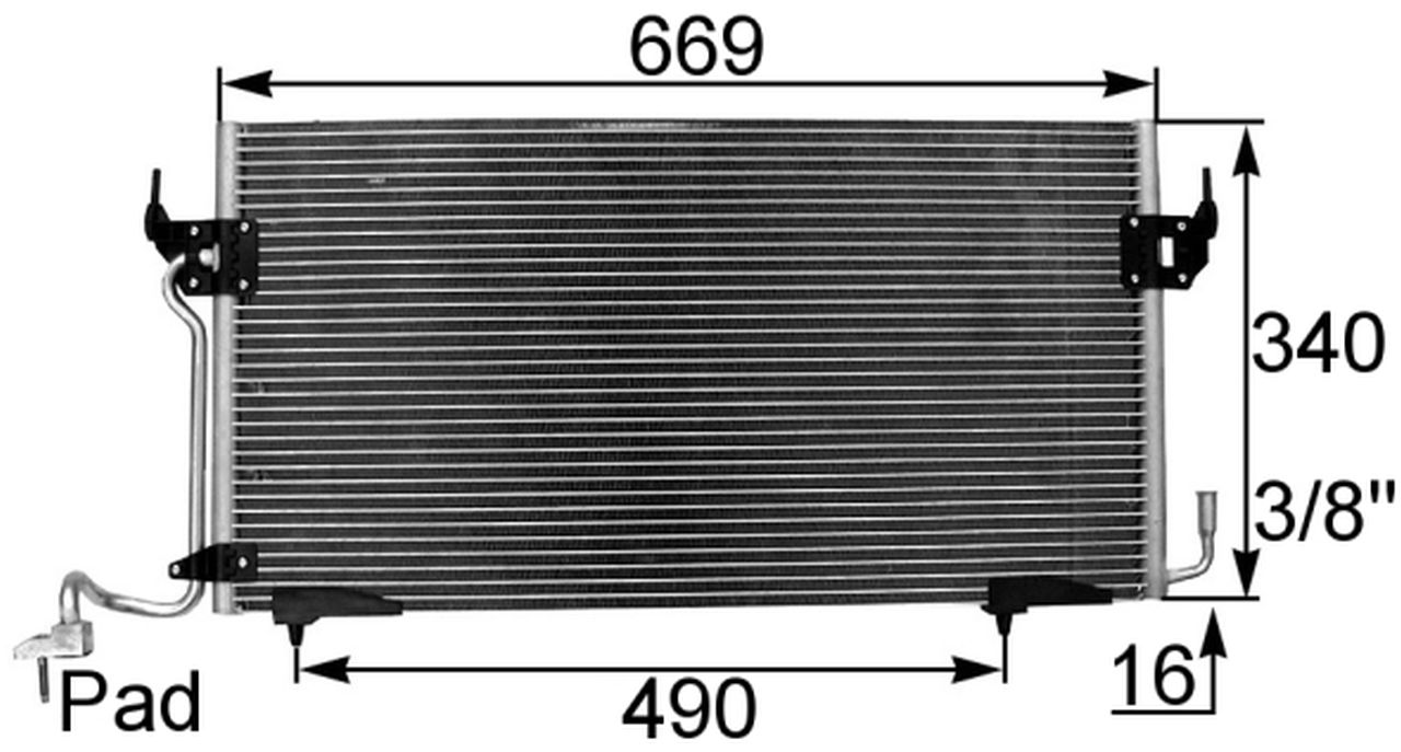 MAHLE LCV Aircon condenser AC206000S