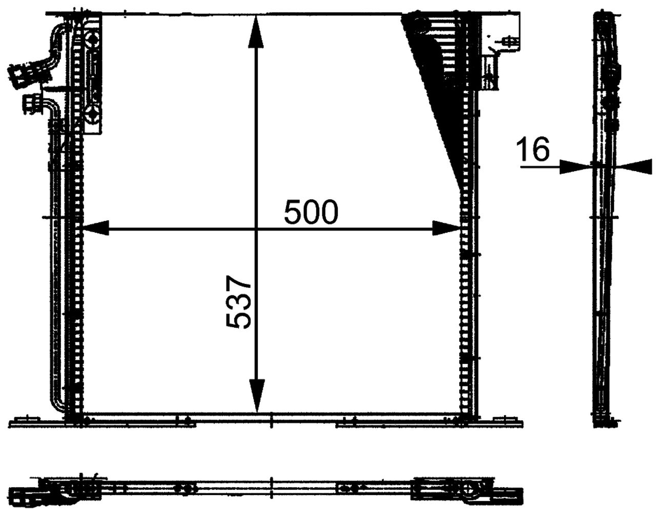 MAHLE LCV Aircon condenser AC212000P