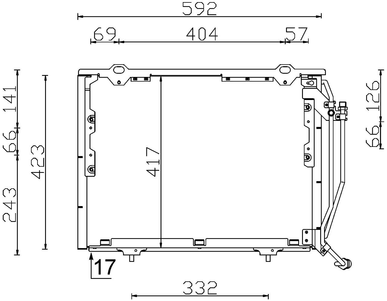 MAHLE PC Aircon condenser AC243000S