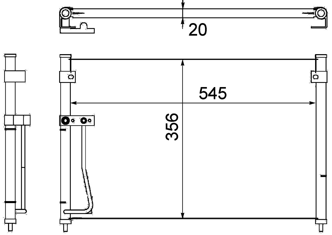 MAHLE PC Aircon condenser AC257000S