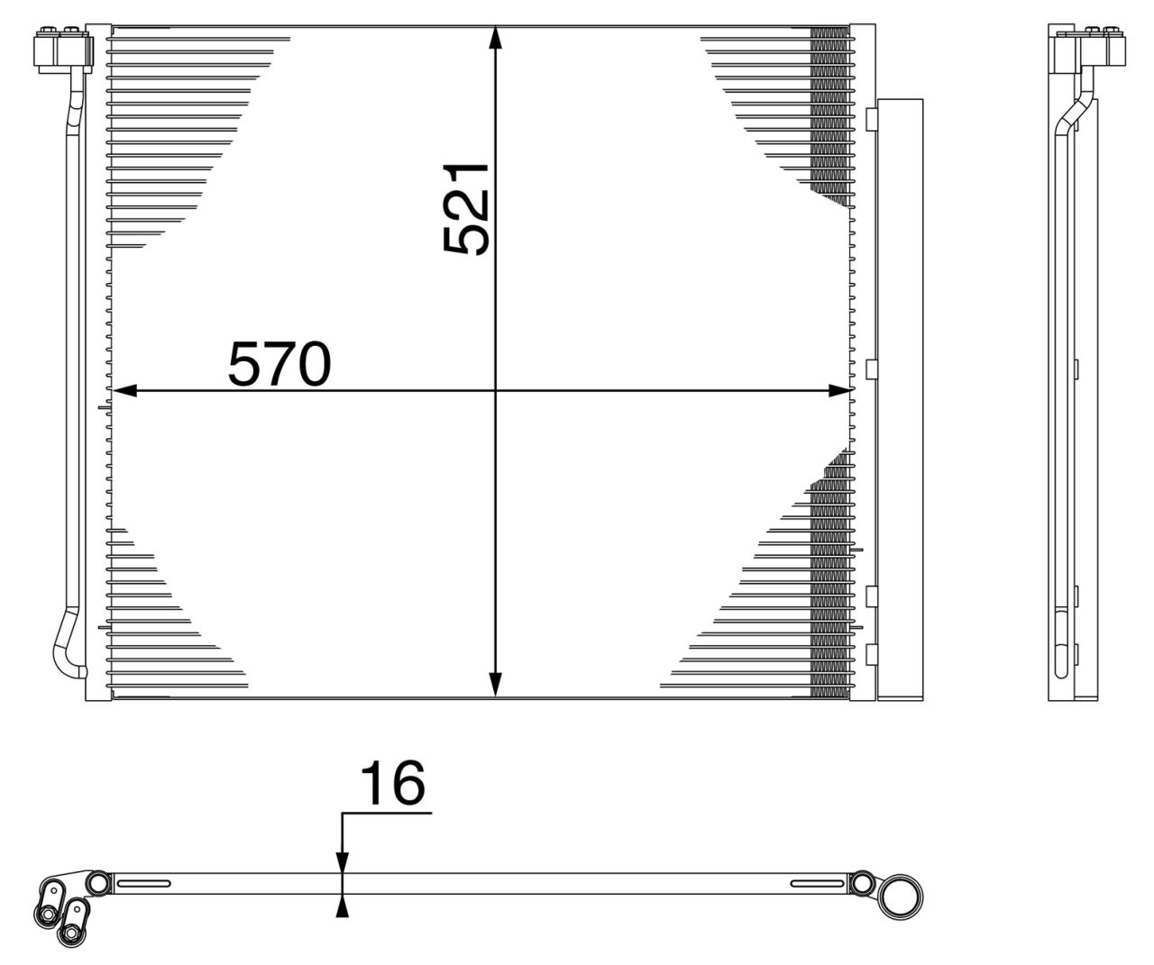 MAHLE PC Aircon condenser AC269000S
