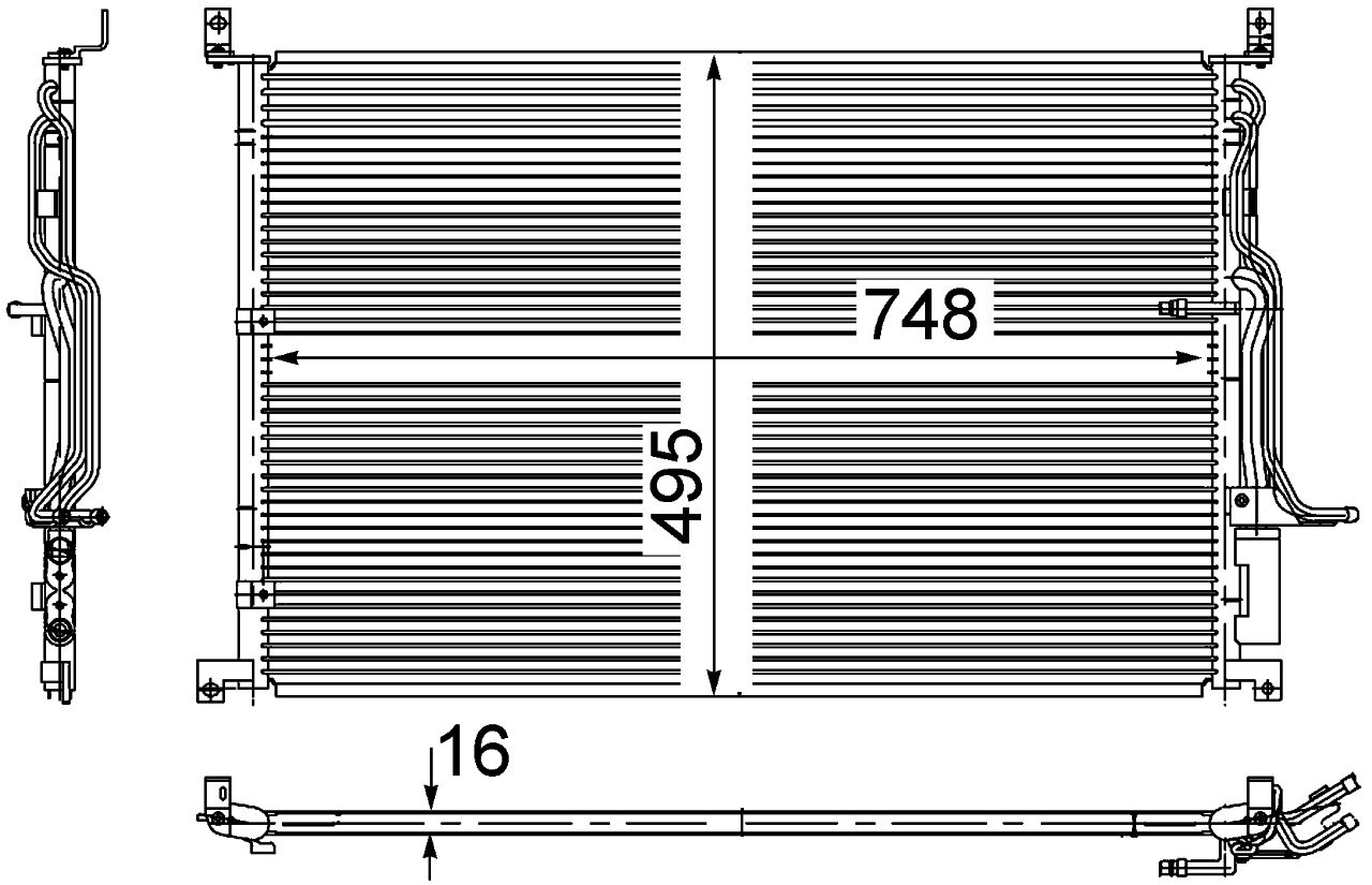 MAHLE PC Aircon condenser AC271000S