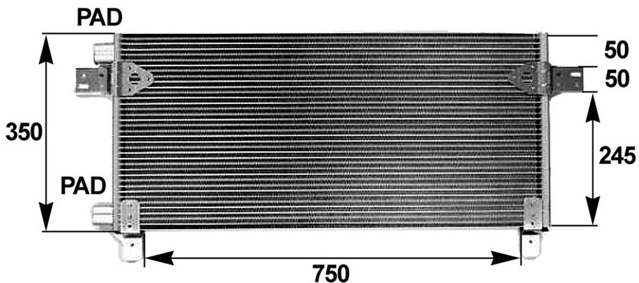 MAHLE Truck/Bus Aircon condenser AC282000P