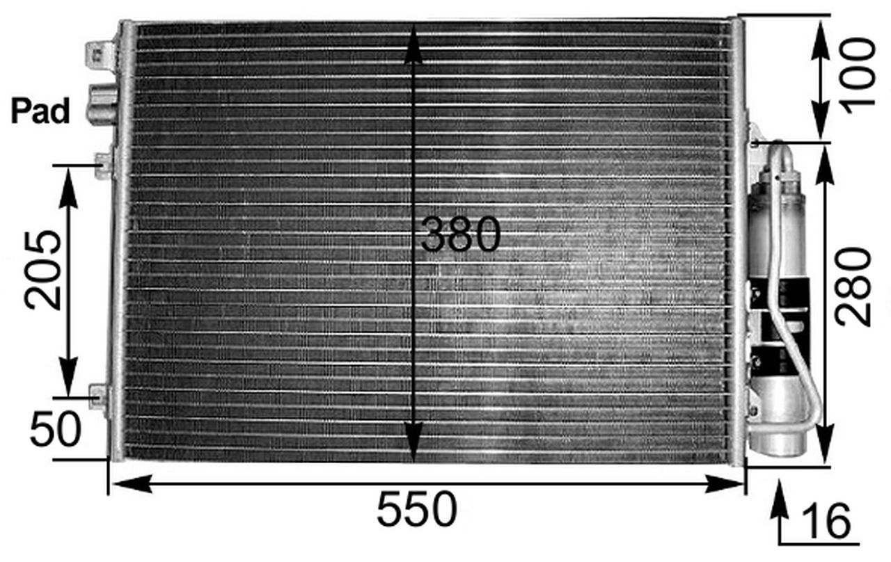 MAHLE PC Aircon condenser AC303000S