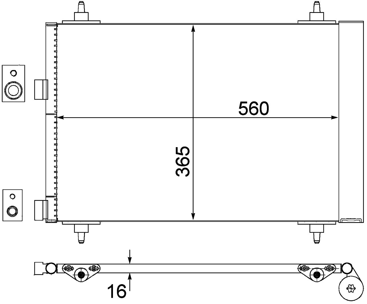 MAHLE PC Aircon condenser AC315000S