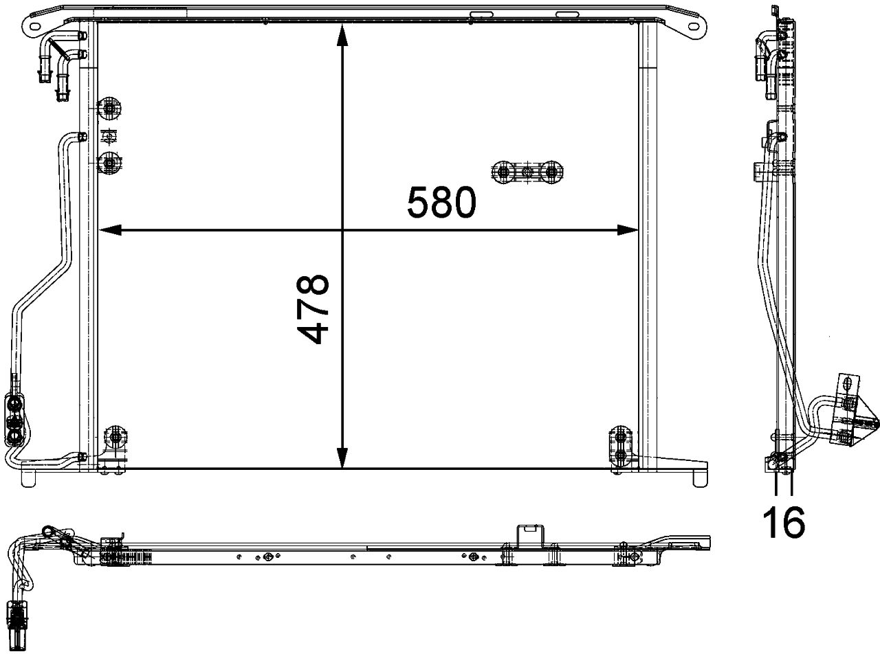 MAHLE PC Aircon condenser AC334000S