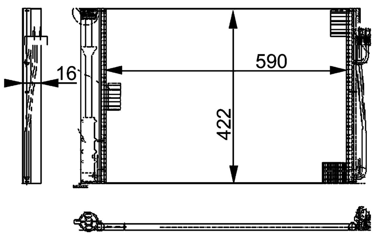 MAHLE PC Aircon condenser AC344000P