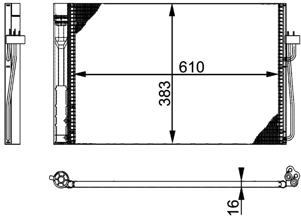 MAHLE PC Aircon condenser AC345000P